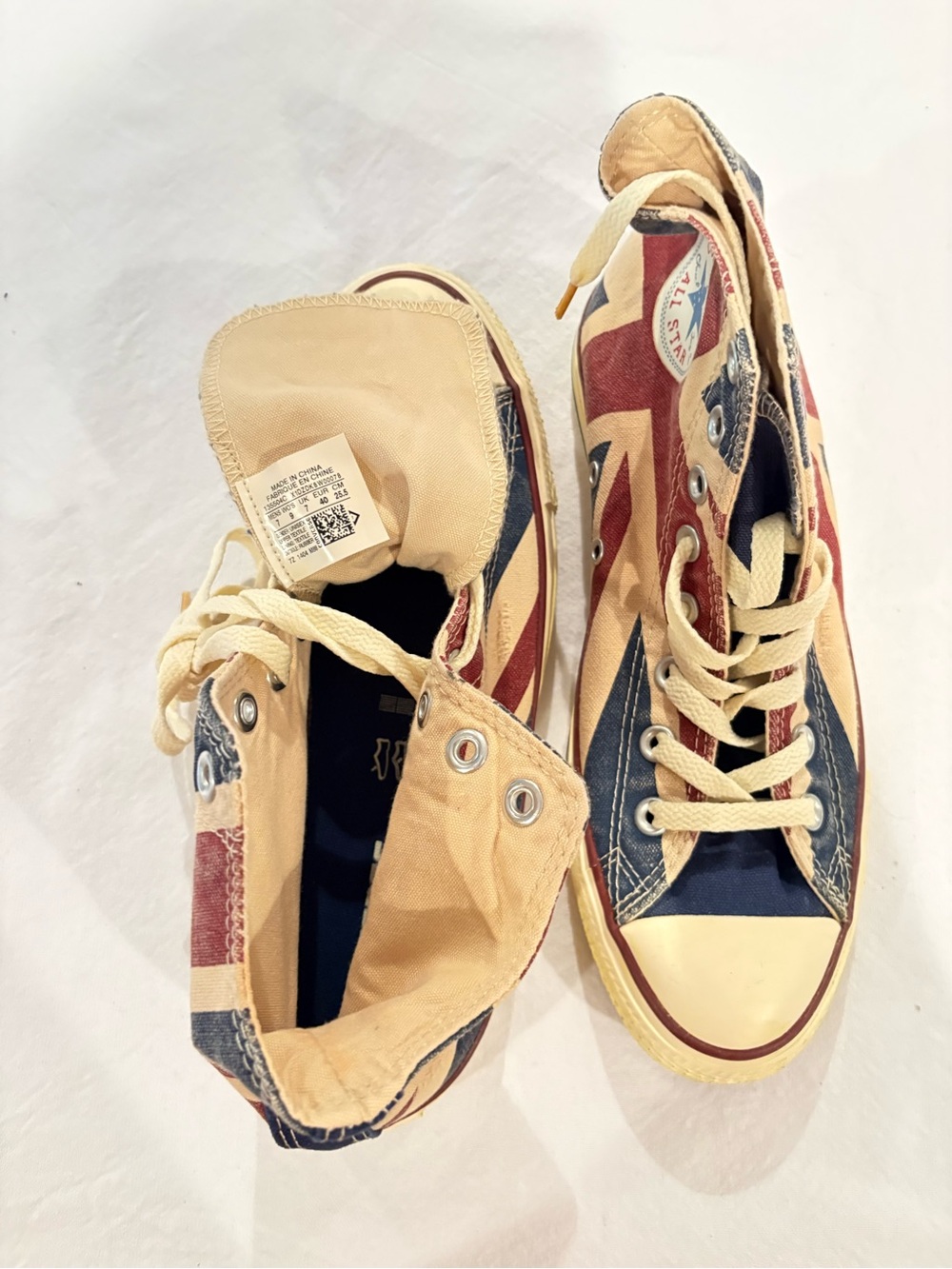 Converse High Top Sneakers - Union Jack Red, Blue, Cream - Picture 4 of 6